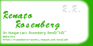 renato rosenberg business card